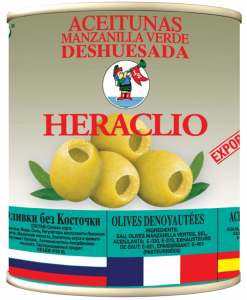 Оливки зеленые без косточки ж/б 3 кг. ТМ HERACLIO Испания