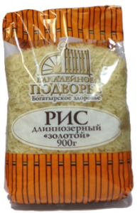 Рис золотистый длиннозерный 900 гр. ТМ Подворье