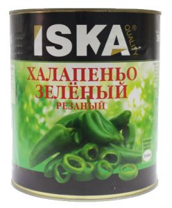 Перец зеленый Халапеньо резаный кружочками ж/б 3.1 кг. ТМ ISKA