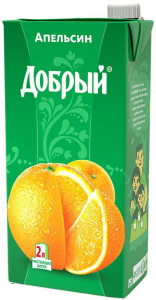 Сок апельсиновый 2 литра ТМ Добрый