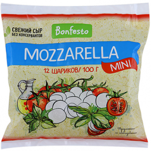 Сыр Моцарелла в рассоле 12 шаров 125 гр. ТМ Бонфесто