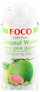 Кокосовая вода с соком розовой гуавы FOCO, 330 мл