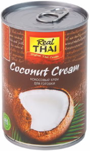 Кокосовые сливки REAL THAI (растительные жиры 20-22%) ж/б, 400 мл